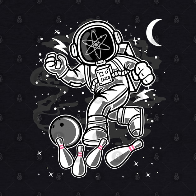 Astronaut Bowling Cosmos ATOM Coin To The Moon Crypto Token Cryptocurrency Blockchain Wallet Birthday Gift For Men Women Kids by Thingking About